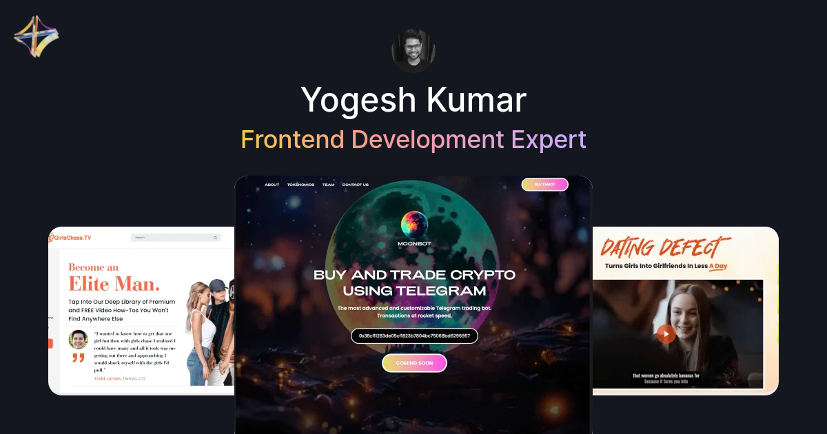 MoonBot Crypto Trading Bot Landing Page by Yogesh Kumar