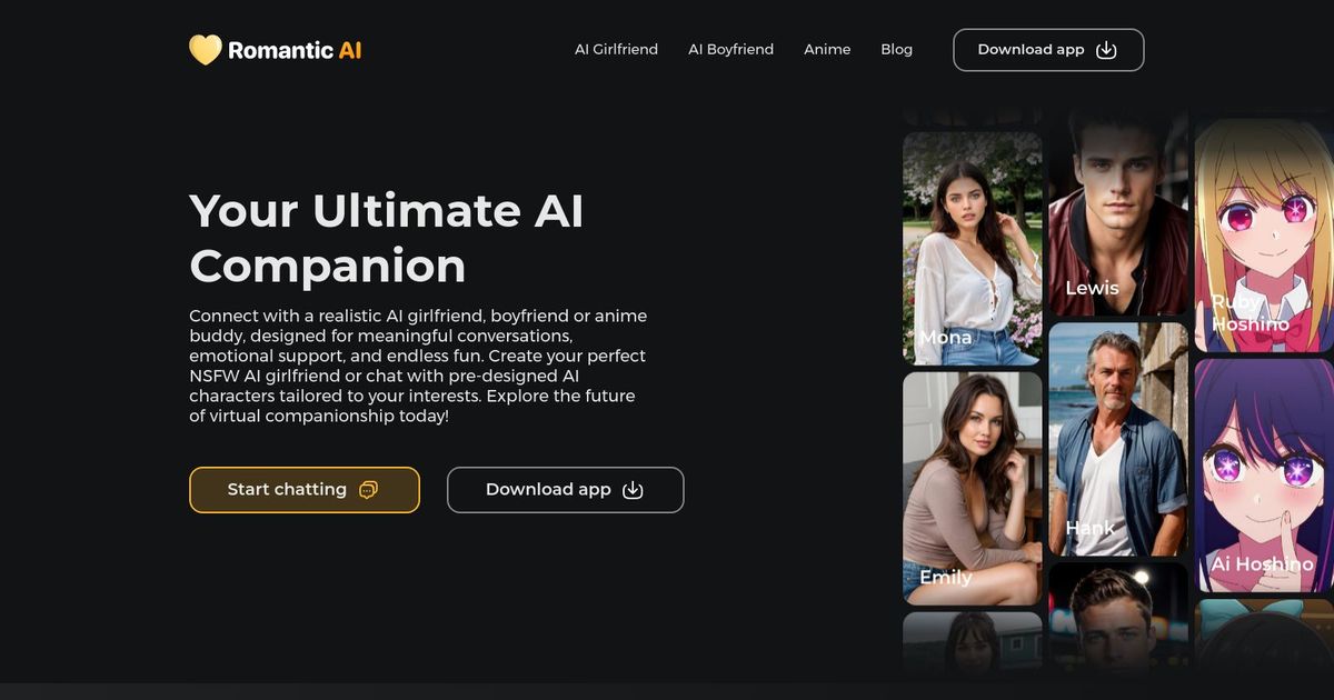 Romantic AI - screenshot