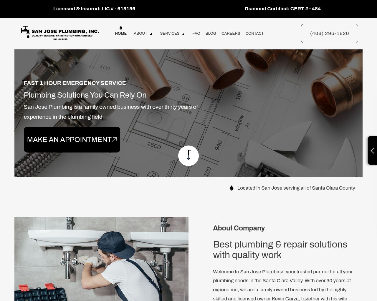 San Jose Plumbing Inc Diamond Certified San Jose Plumbing Inc Diamond Certified