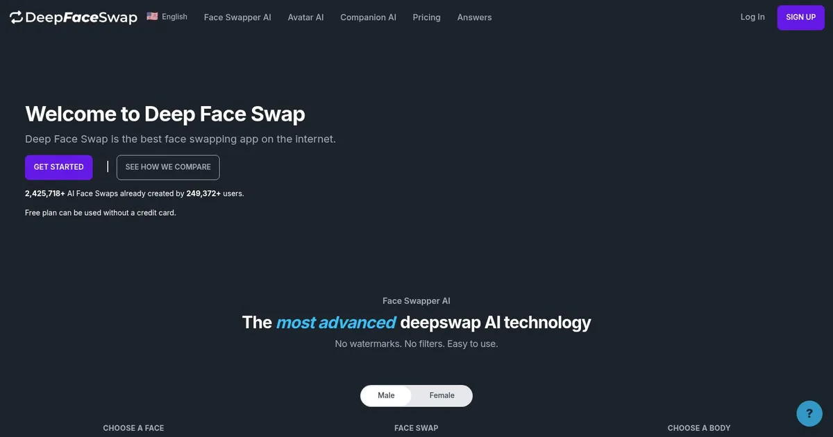 DeepFaceSwap - screenshot