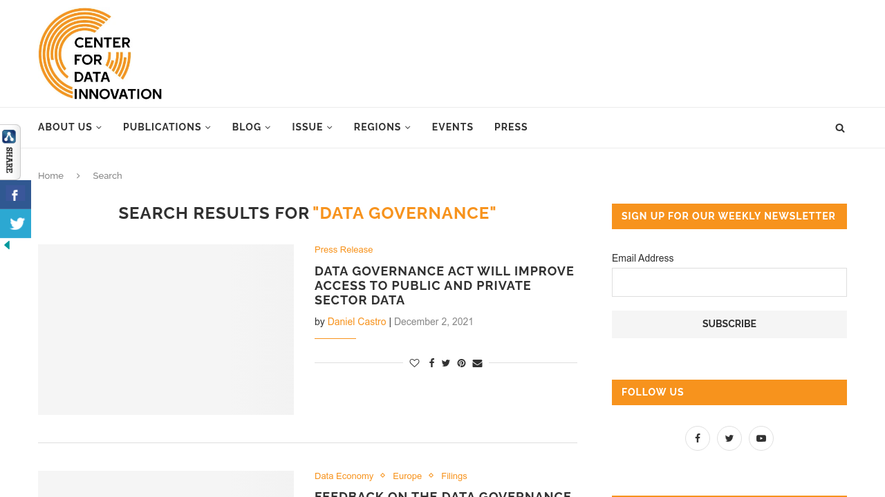 Center for Data Innovation website