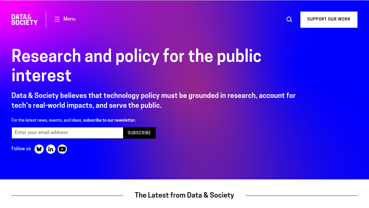 Data & Society website