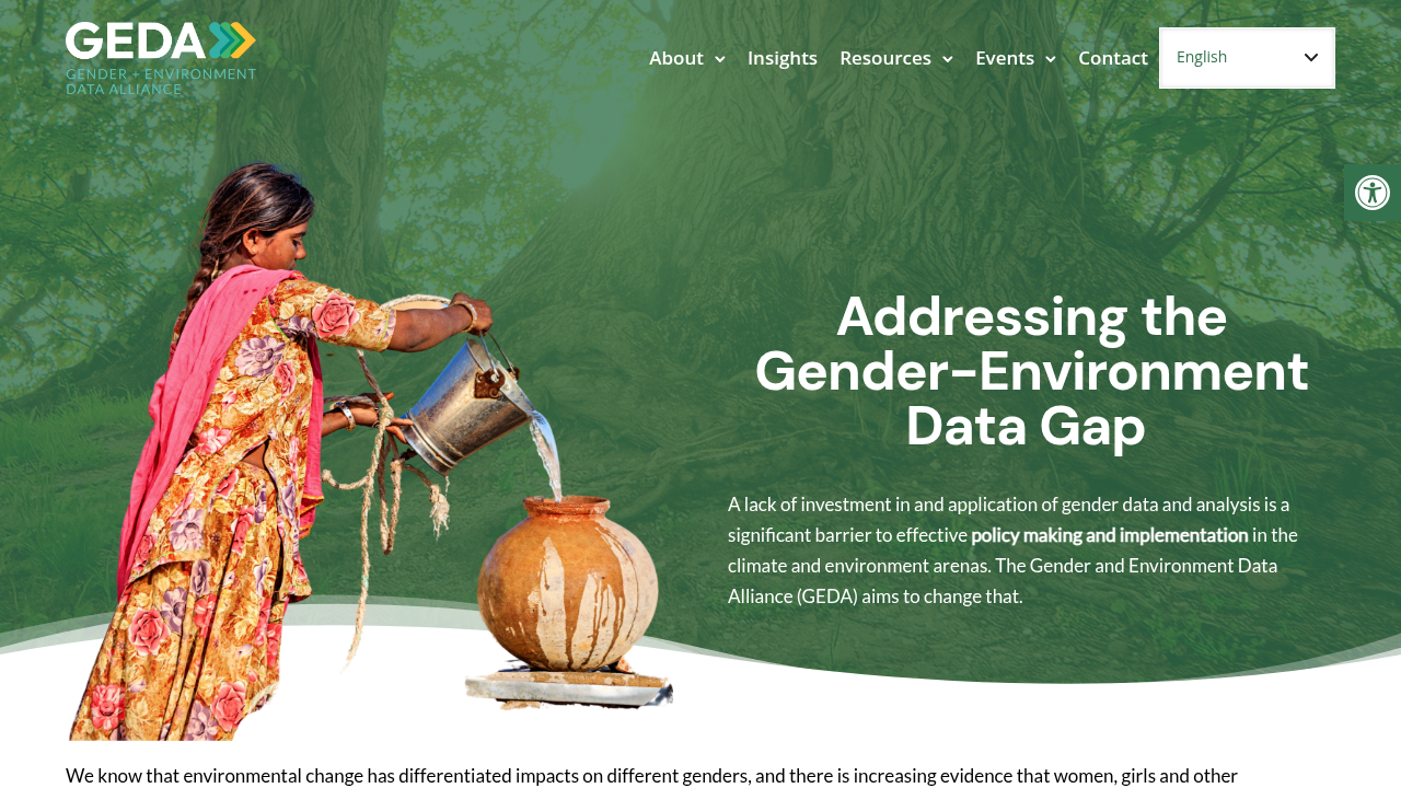 Gender + Environment Data Alliance website