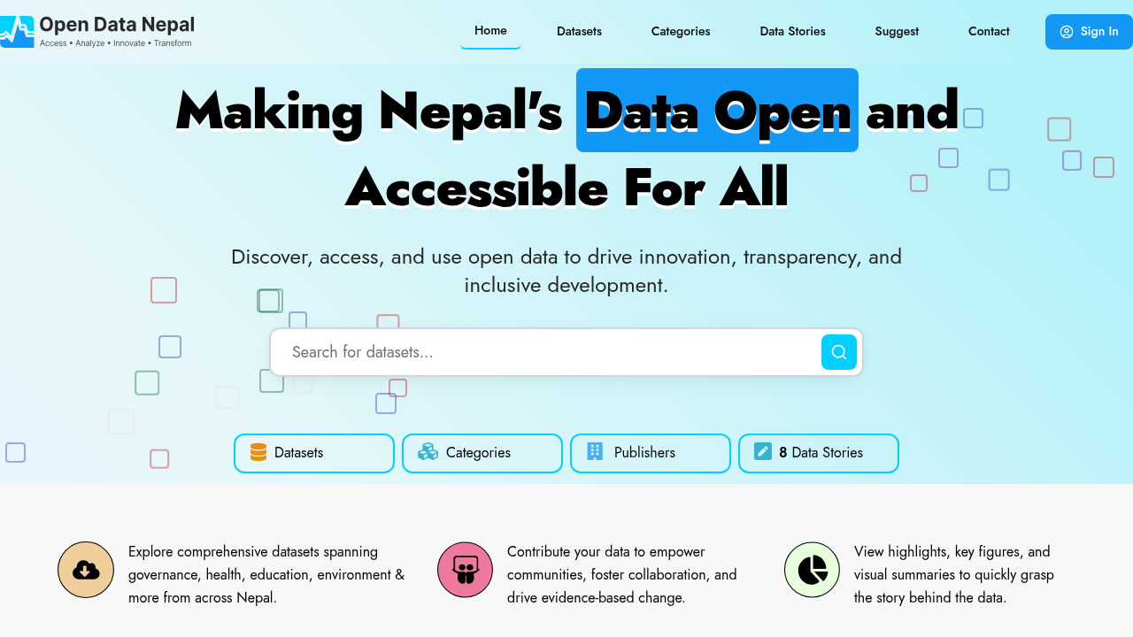 Open Data Nepal website