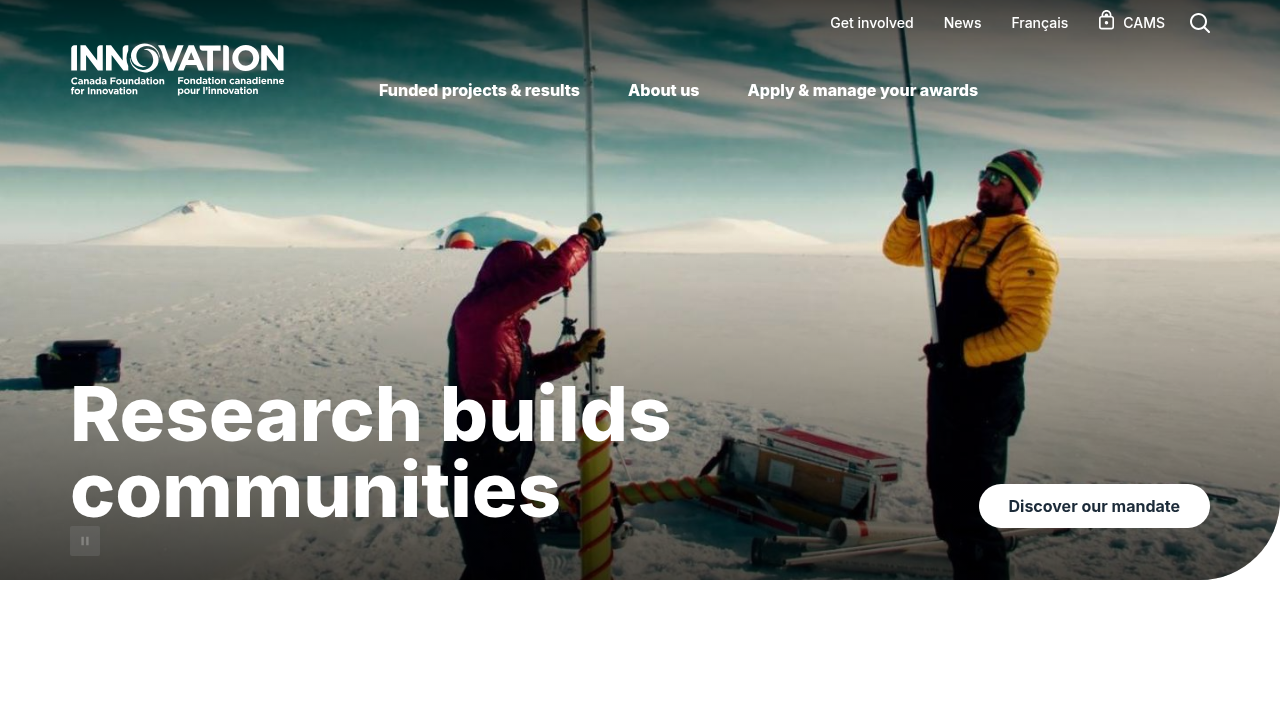 Canadian Foundation for Innovation website