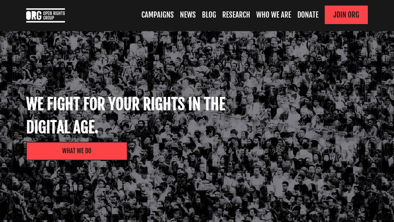 Open Rights Group website