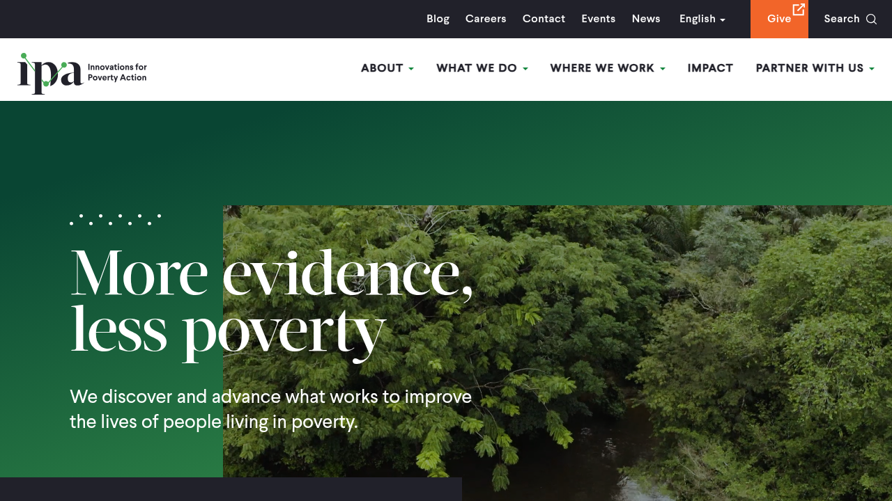 Innovation for Poverty Action website