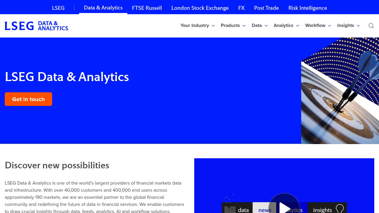 LSEG Data & Analytics (before Refinitiv) website