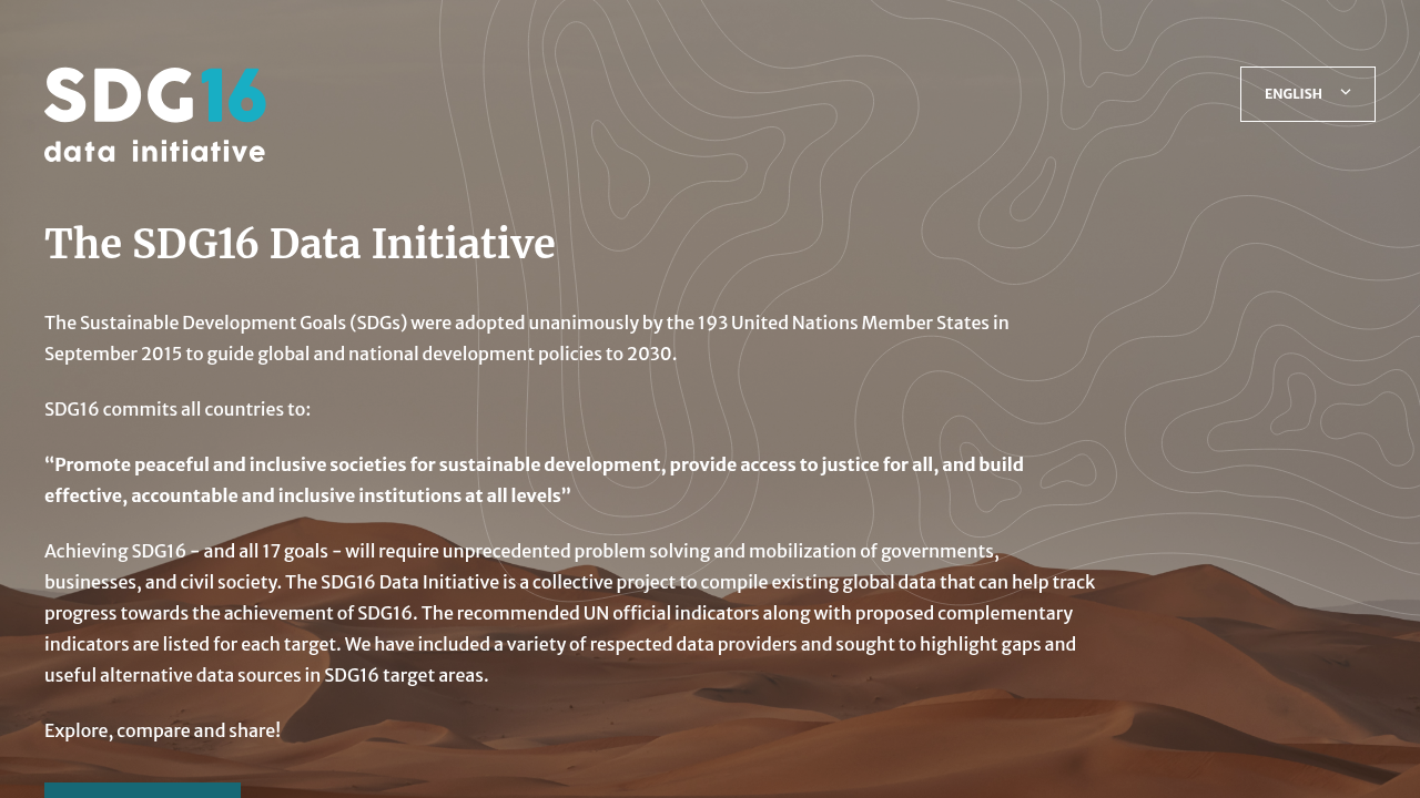 SDG 16 Data Initiative website